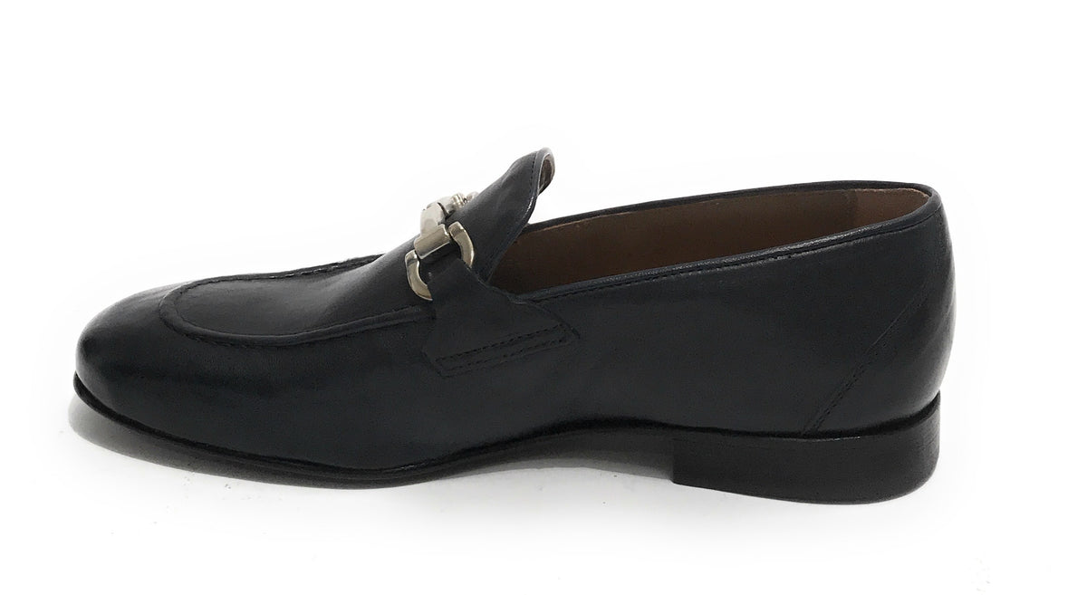 Mocassino uomo Elite con fibbia in pelle colore blu US21EL11