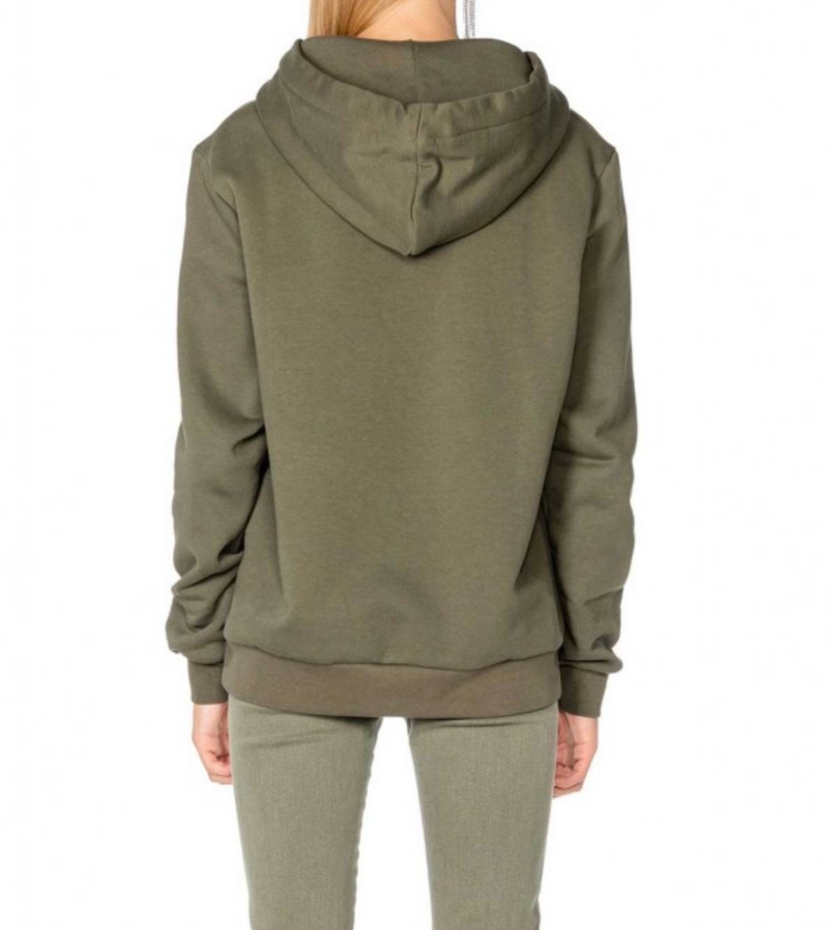 Felpa con cappuccio Gaëlle hoodie colore verde oliva donna E21GE12
