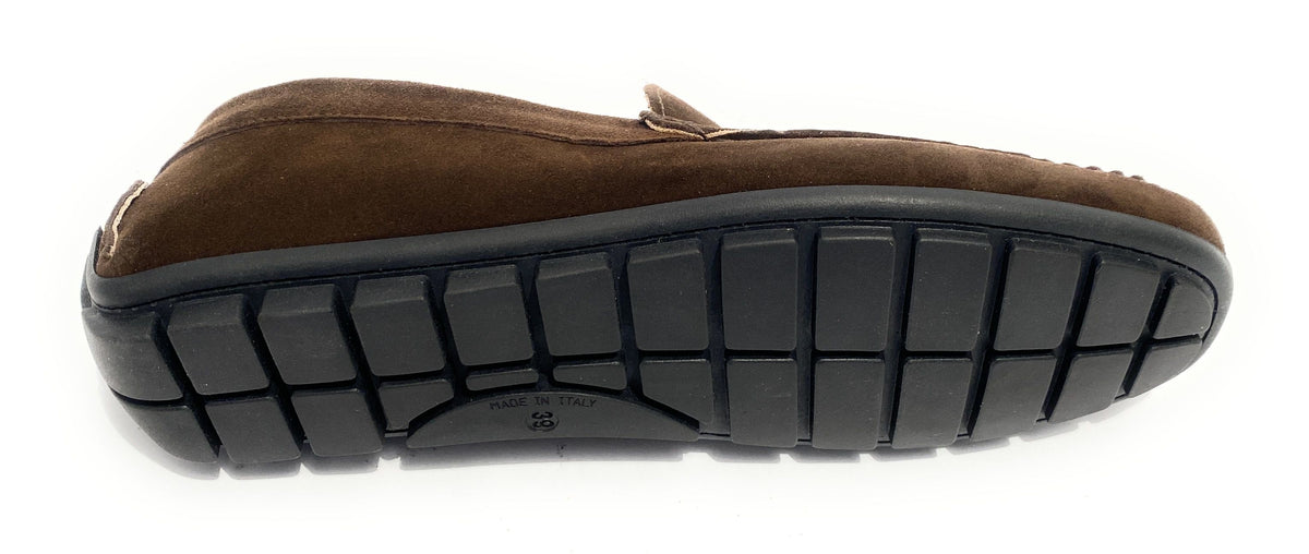 Mocassino tubolare uomo Elite in pelle scamosciata testa di moro US21EL15