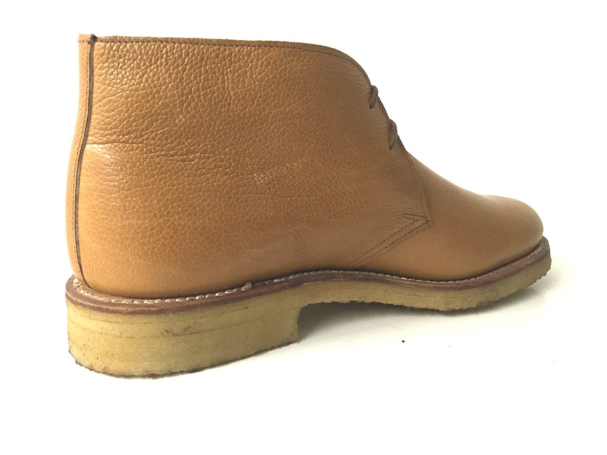 SCARPE UOMO GRENSON POLACCHINO ALLACCIATO MARRONE CUOIO MIELE FATTA A MANO S4