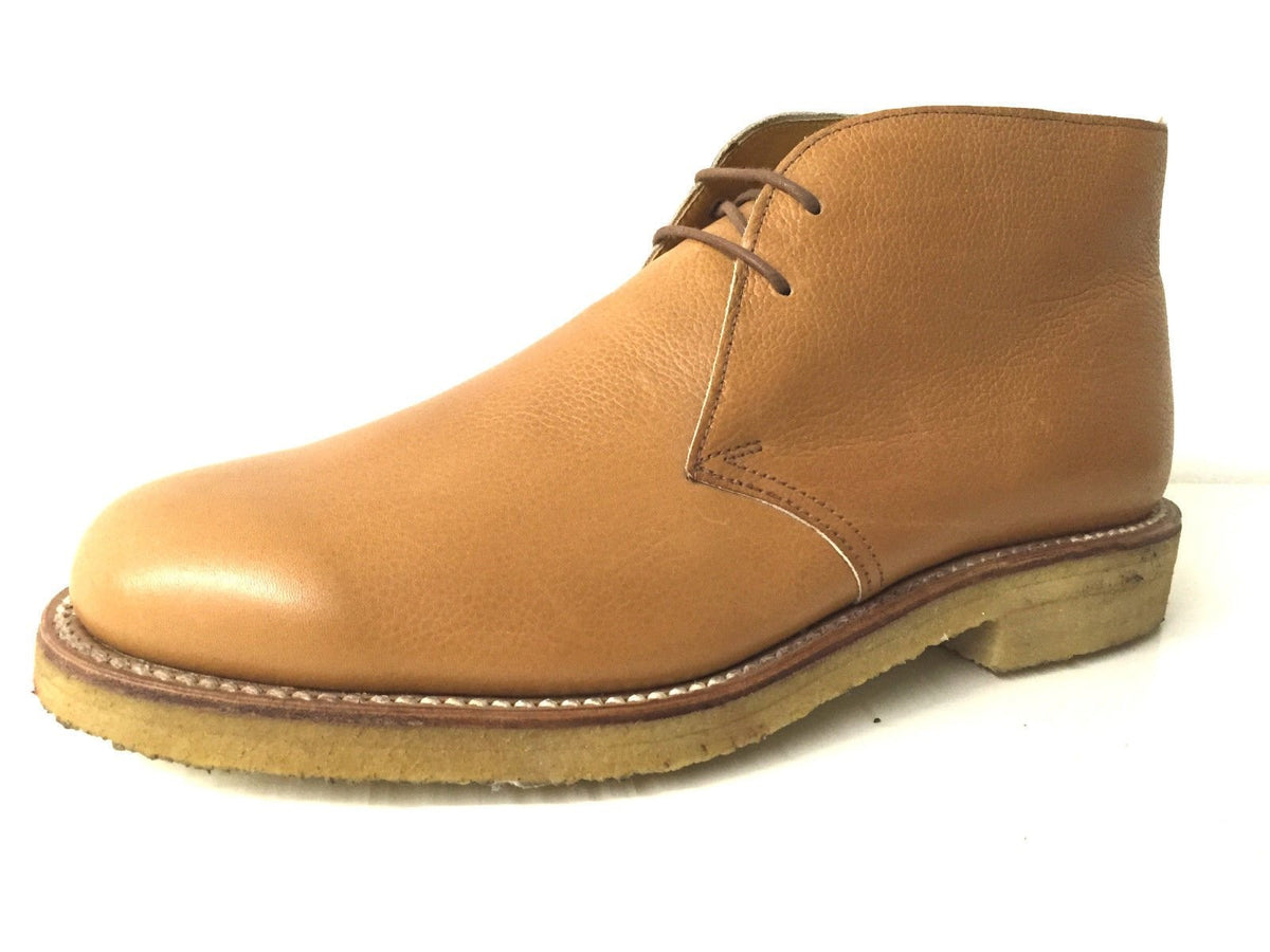SCARPE UOMO GRENSON POLACCHINO ALLACCIATO MARRONE CUOIO MIELE FATTA A MANO S4