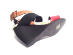 SCARPE DONNA ZEPPA A SANDALO PIERRE HARDY IN PELLE E CORDA ROSSA NERA E NERA