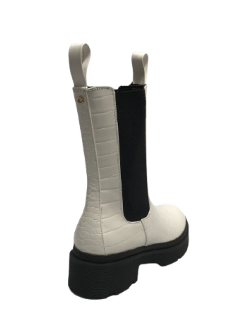Scarpe donna Guess Stivale Chelsea boot Lori ecopelle stampa cocco white D22GU36 FL7LORPEL10