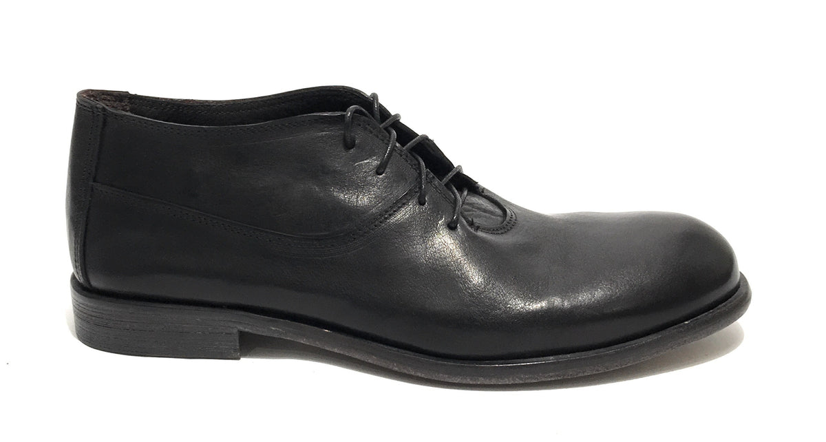 Scarpe Ton Goût francesina in pelle cimone colore nero uomo US19TG07