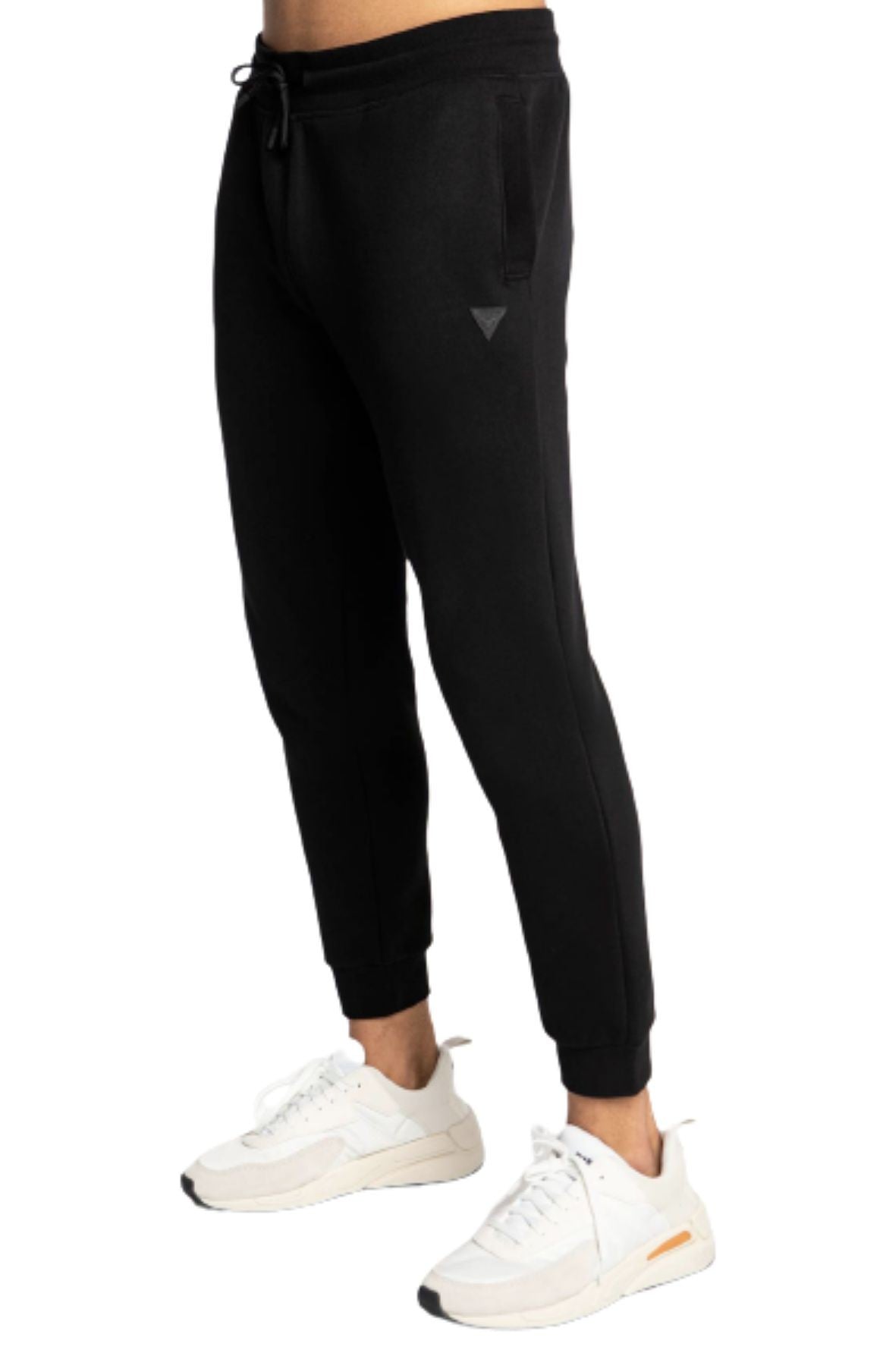 Pantalone uomo Guess Aldwin in cotone nero E22GU66 U1YA04K9V31