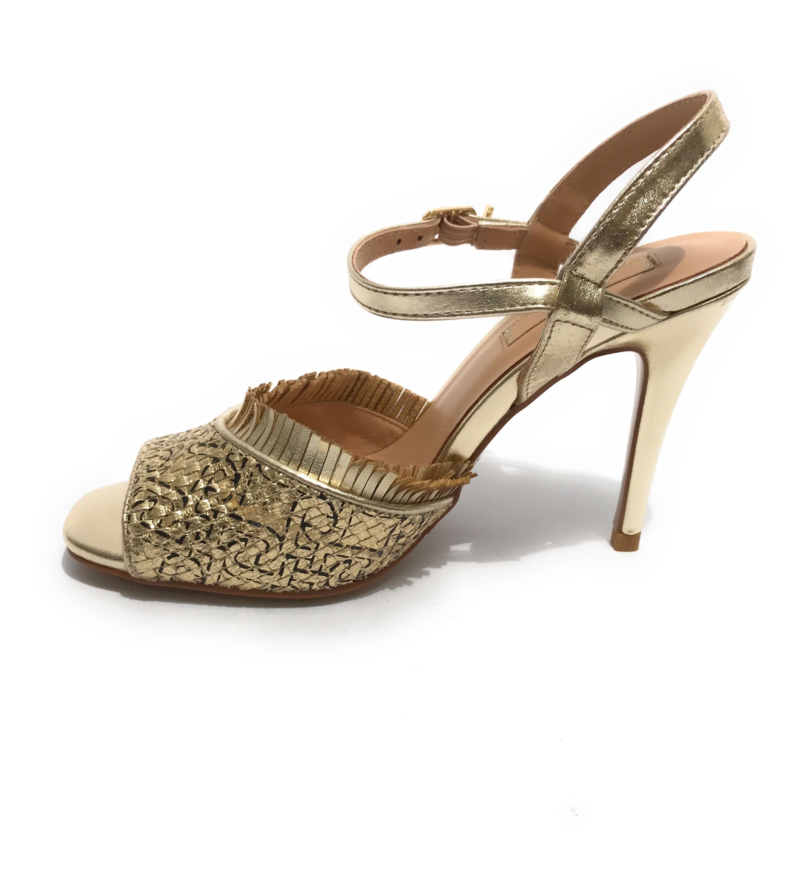 Scarpe donna sandalo Liu-jo April TC 95 wowen light gold DS21LJ25 SA1013