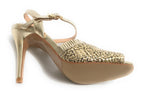 Scarpe donna sandalo Liu-jo April TC 95 wowen light gold DS21LJ25 SA1013