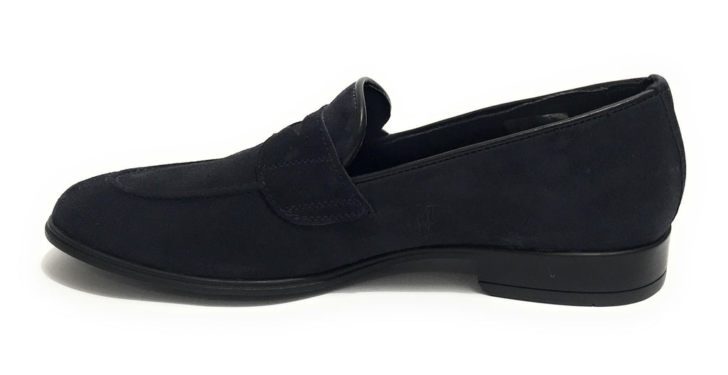 MOCASSINO UOMO ANTICA CUOIERIA MOD. AMALFI PELLE SCAMOSCIATA COL. BLU US19AC04