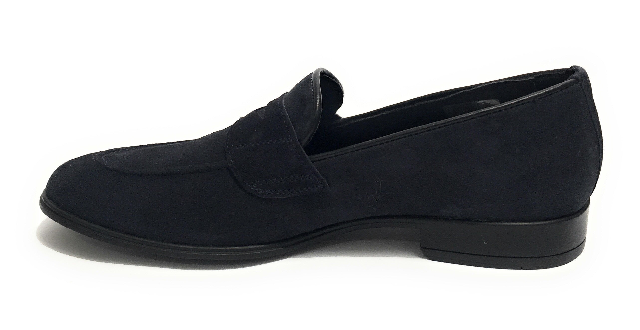 MOCASSINO UOMO ANTICA CUOIERIA MOD. AMALFI PELLE SCAMOSCIATA COL. BLU US19AC04