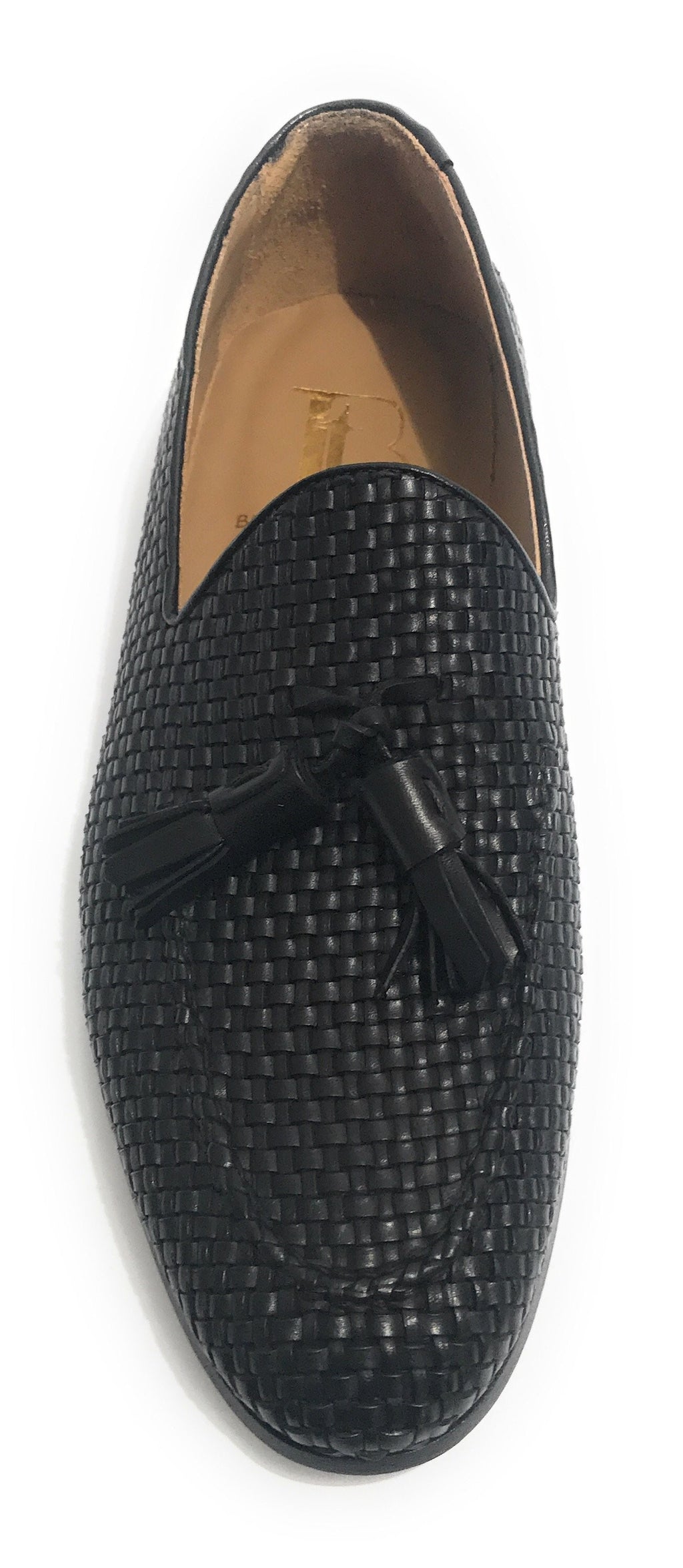 SCARPE UOMO BEN.TER MOCASSINO IN PELLE INTRECCIATA A MANO COL. NERO US19BT02