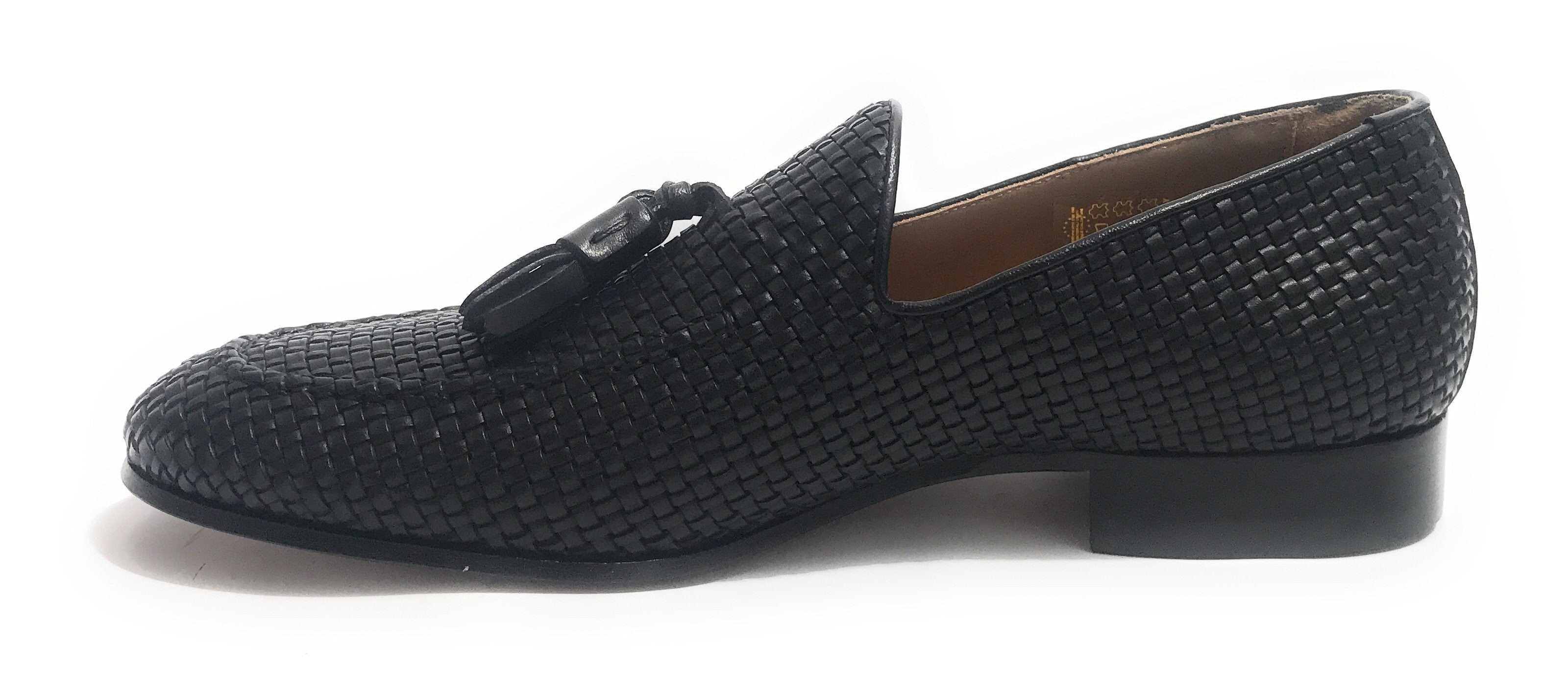 SCARPE UOMO BEN.TER MOCASSINO IN PELLE INTRECCIATA A MANO COL. NERO US19BT02