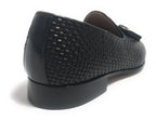 SCARPE UOMO BEN.TER MOCASSINO IN PELLE INTRECCIATA A MANO COL. NERO US19BT02