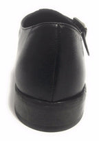 SCARPE UOMO ERNESTO DOLANI DOPPIA FIBBA PELLE NERO E TEJUS ARTIGIANALE US17ED05