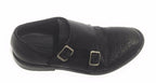 SCARPE UOMO ERNESTO DOLANI DOPPIA FIBBA PELLE NERO E TEJUS ARTIGIANALE US17ED05