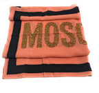 FOULARD MOSCHINO SCIARPA SETA ROSA STAMPA LOGO TEDDY DONNA  F19MO20