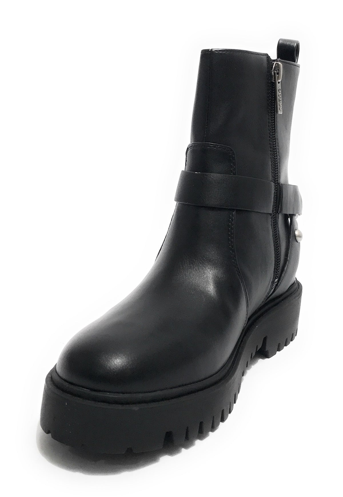 Scarpe donna Guess stivaletto biker Oracia bootie black D22GU39 FL8OCILEA10