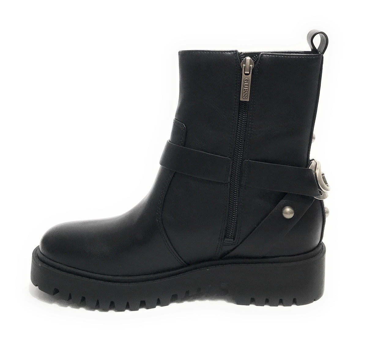 Scarpe donna Guess stivaletto biker Oracia bootie black D22GU39 FL8OCILEA10