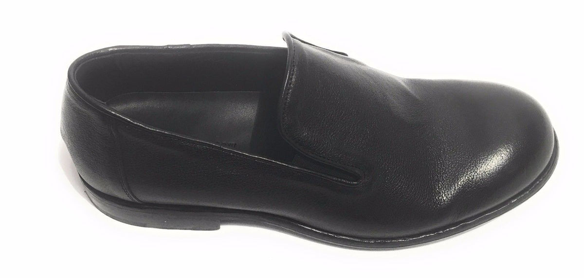 SCARPE UOMO ERNESTO DOLANI PANTOFOLINA  PELLE NERO  ARTIGIANALE US17ED03