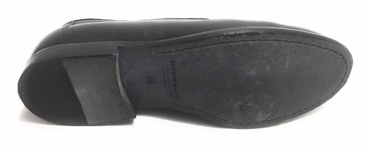SCARPE UOMO ERNESTO DOLANI PANTOFOLINA  PELLE NERO  ARTIGIANALE US17ED03