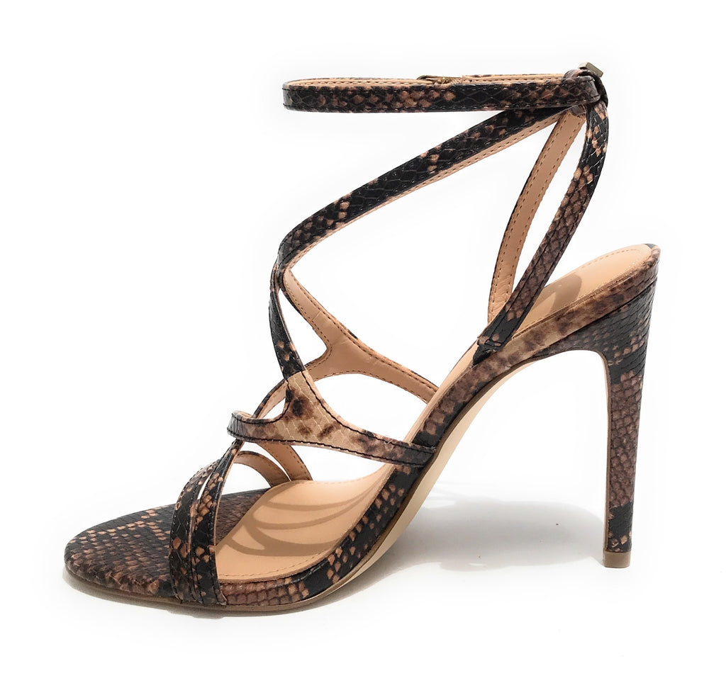 Sandalo Guess Fennela TC 110 ecopelle marrone animalier DS22GU56 FL6FN2PEL03
