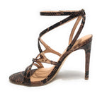 Sandalo Guess Fennela TC 110 ecopelle marrone animalier DS22GU56 FL6FN2PEL03