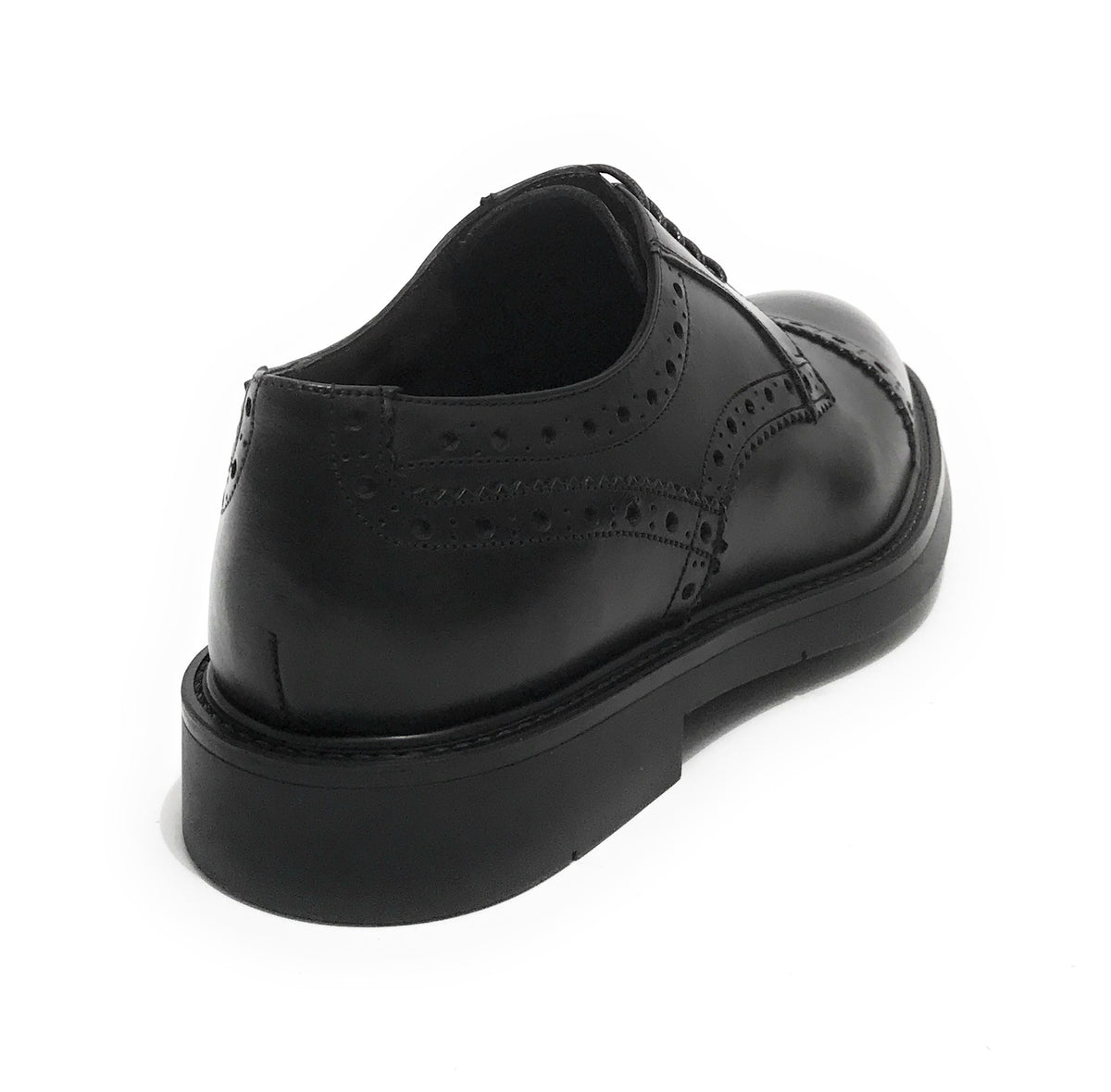 Scarpe uomo Elite francesina in pelle di vitello nero U22EL01