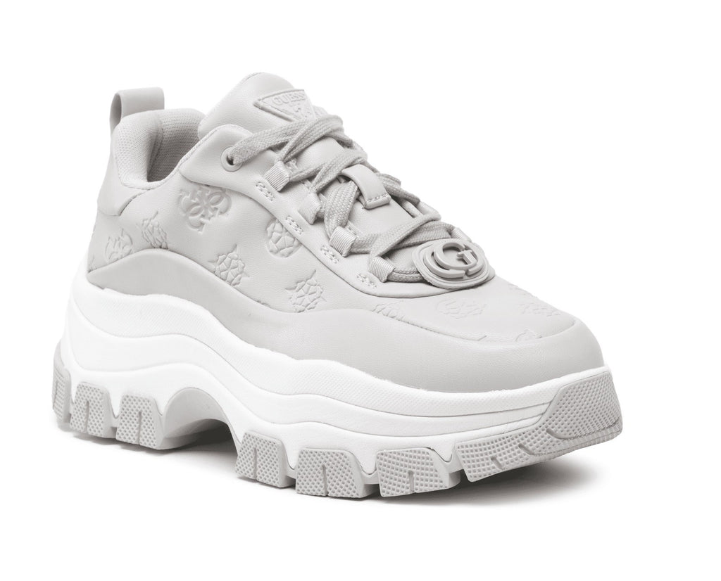 Scarpe donna Guess sneaker zeppa Brenia ecopelle grigio DS22GU57 FL5BRNFAL12