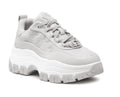 Scarpe donna Guess sneaker zeppa Brenia ecopelle grigio DS22GU57 FL5BRNFAL12