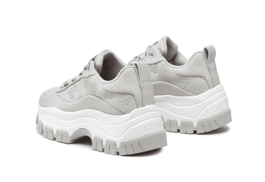 Scarpe donna Guess sneaker zeppa Brenia ecopelle grigio DS22GU57 FL5BRNFAL12