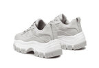 Scarpe donna Guess sneaker zeppa Brenia ecopelle grigio DS22GU57 FL5BRNFAL12
