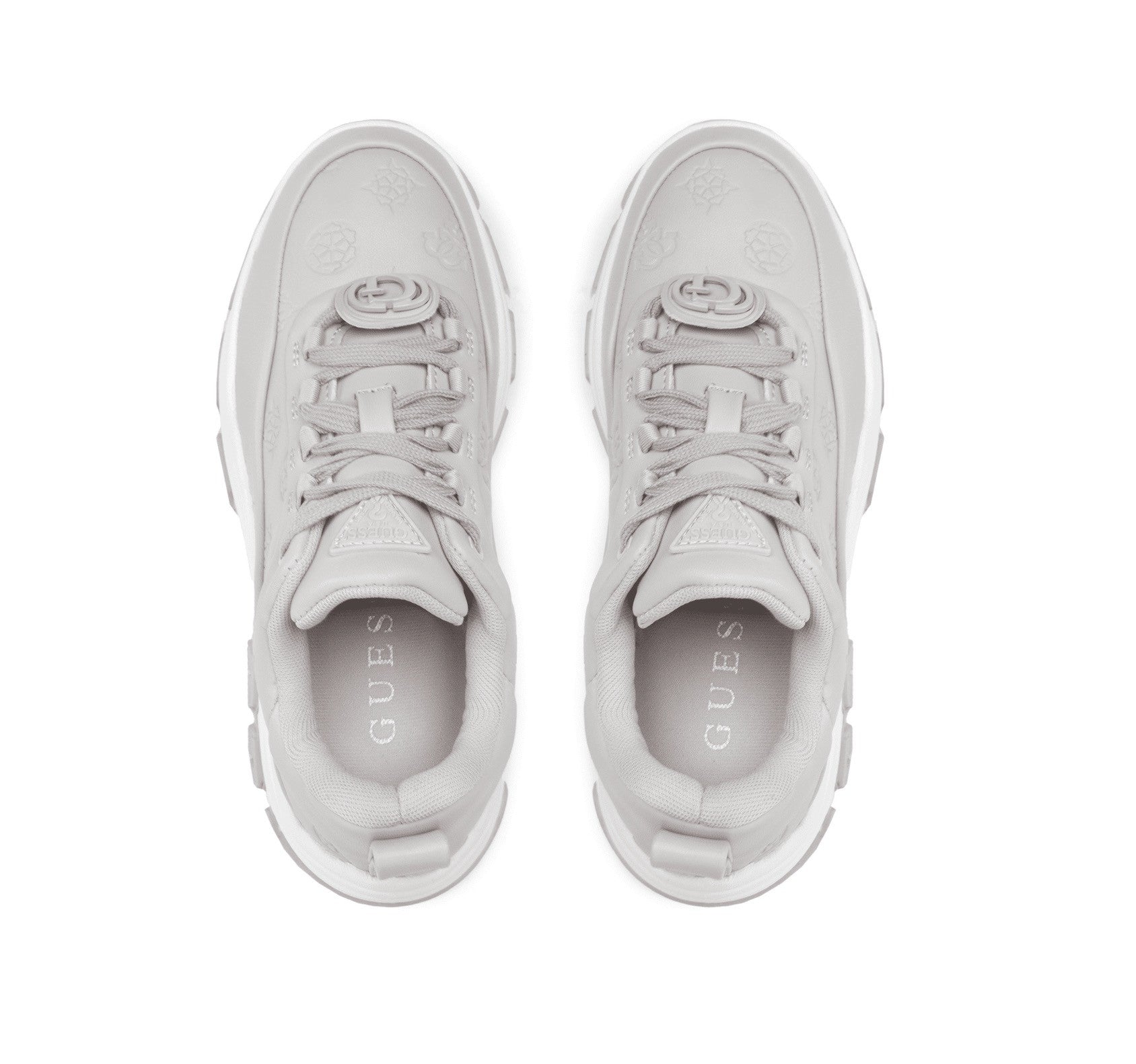 Scarpe donna Guess sneaker zeppa Brenia ecopelle grigio DS22GU57 FL5BRNFAL12