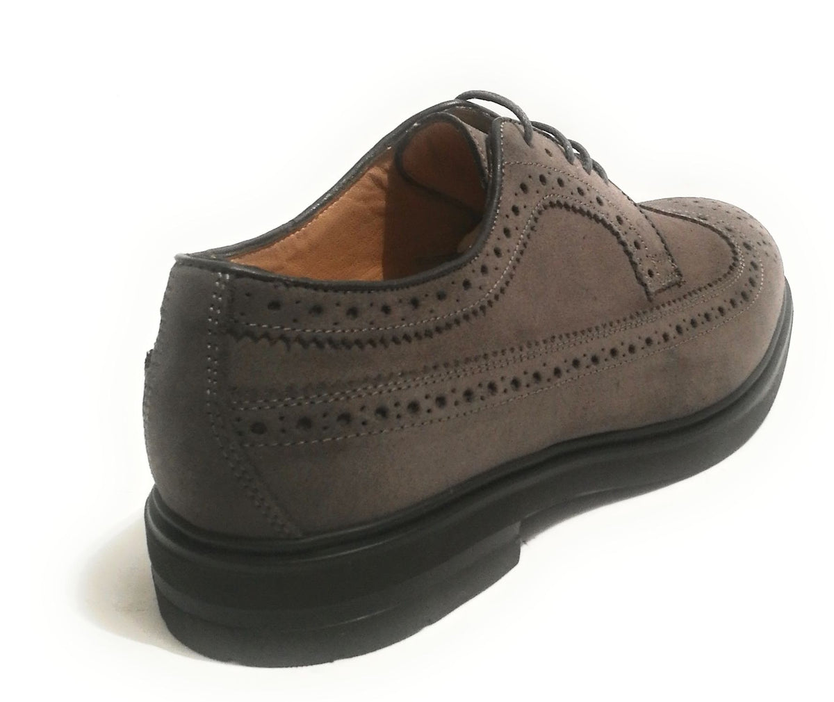 SCARPE BROGUE UOMO ANTICA CUOIERIA MOD. MOUNT PELLE SCAMOSCIATA GRIGIO U19AC01
