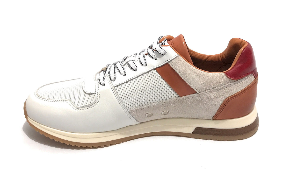 Scarpe uomo Ambitious 11240 sneaker running white/ camel US22AM12