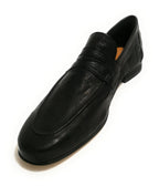 SCARPE UOMO ANTICA CUOIERIA MOCASSINO CLASSICO MOD. OYSTER PELLE COL. NERO US18AC07