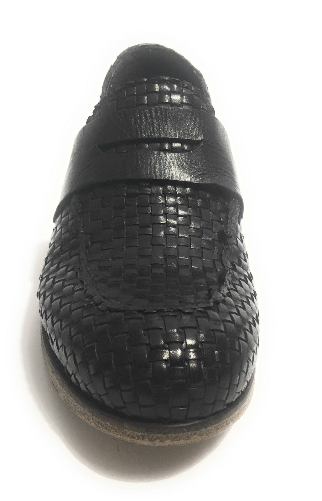 SCARPE UOMO CAVALLINI MOCASSINO F.CUOIO PELLE INTRECCIATA A MANO NERO US17CA06