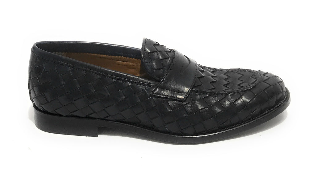 Mocassino uomo Elite in pelle ad intreccio colore nero US21EL08