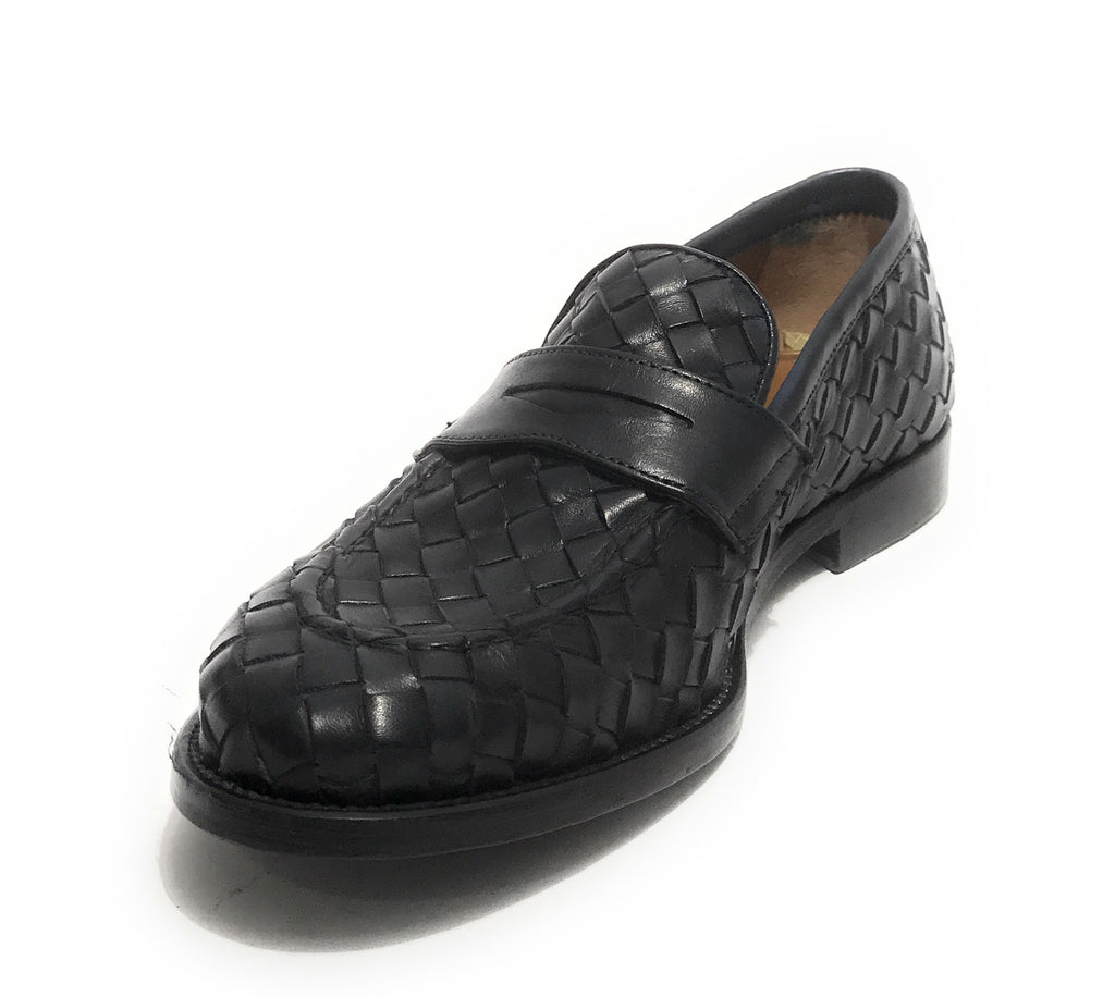 Mocassino uomo Elite in pelle ad intreccio colore nero US21EL08