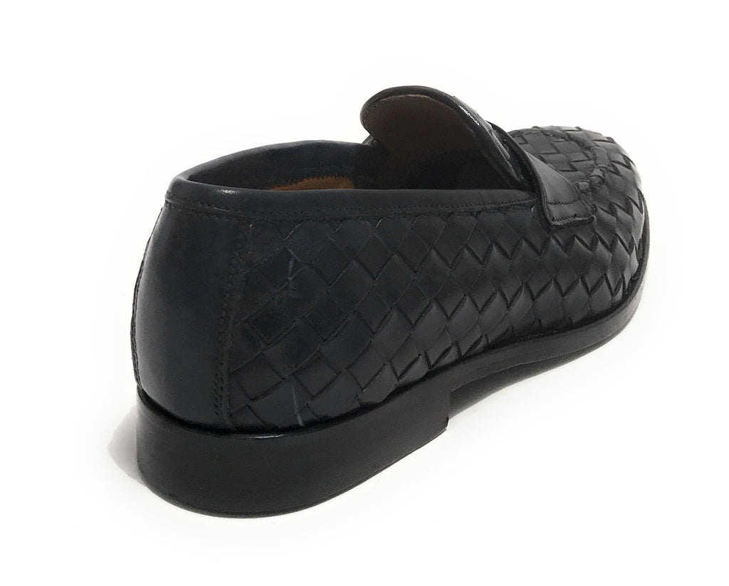 Mocassino uomo Elite in pelle ad intreccio colore nero US21EL08