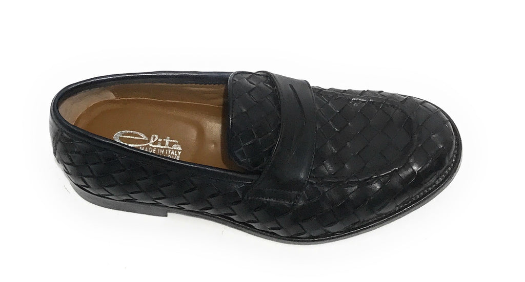 Mocassino uomo Elite in pelle ad intreccio colore nero US21EL08