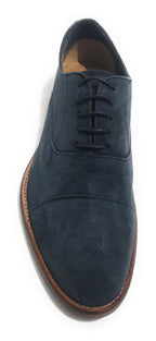 SCARPE UOMO BEN.TER FRANCESINA IN PELLE SCAMOSCIATA COL. BLU FATTA MANO US18BT26