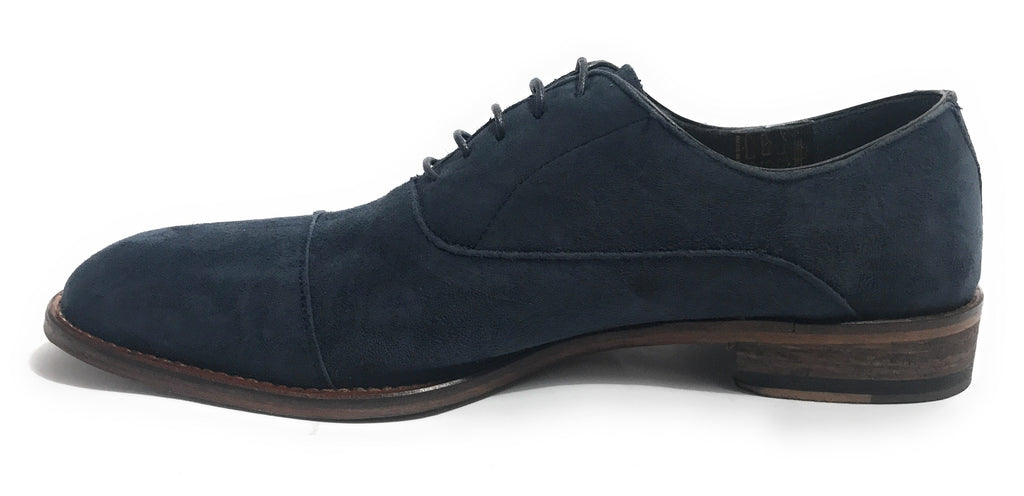 SCARPE UOMO BEN.TER FRANCESINA IN PELLE SCAMOSCIATA COL. BLU FATTA MANO US18BT26