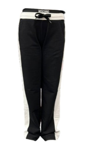Pantalone Moschino  in felpa logo colore black white red E21MO10