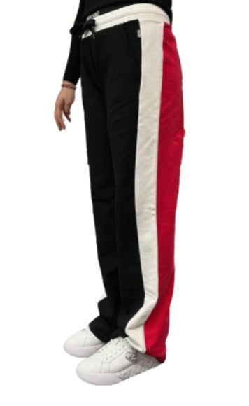 Pantalone Moschino  in felpa logo colore black white red E21MO10