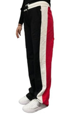 Pantalone Moschino  in felpa logo colore black white red E21MO10