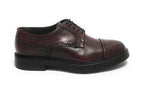 Scarpe uomo Elite francesina in pelle di vitello rosso bordeaux U22EL02