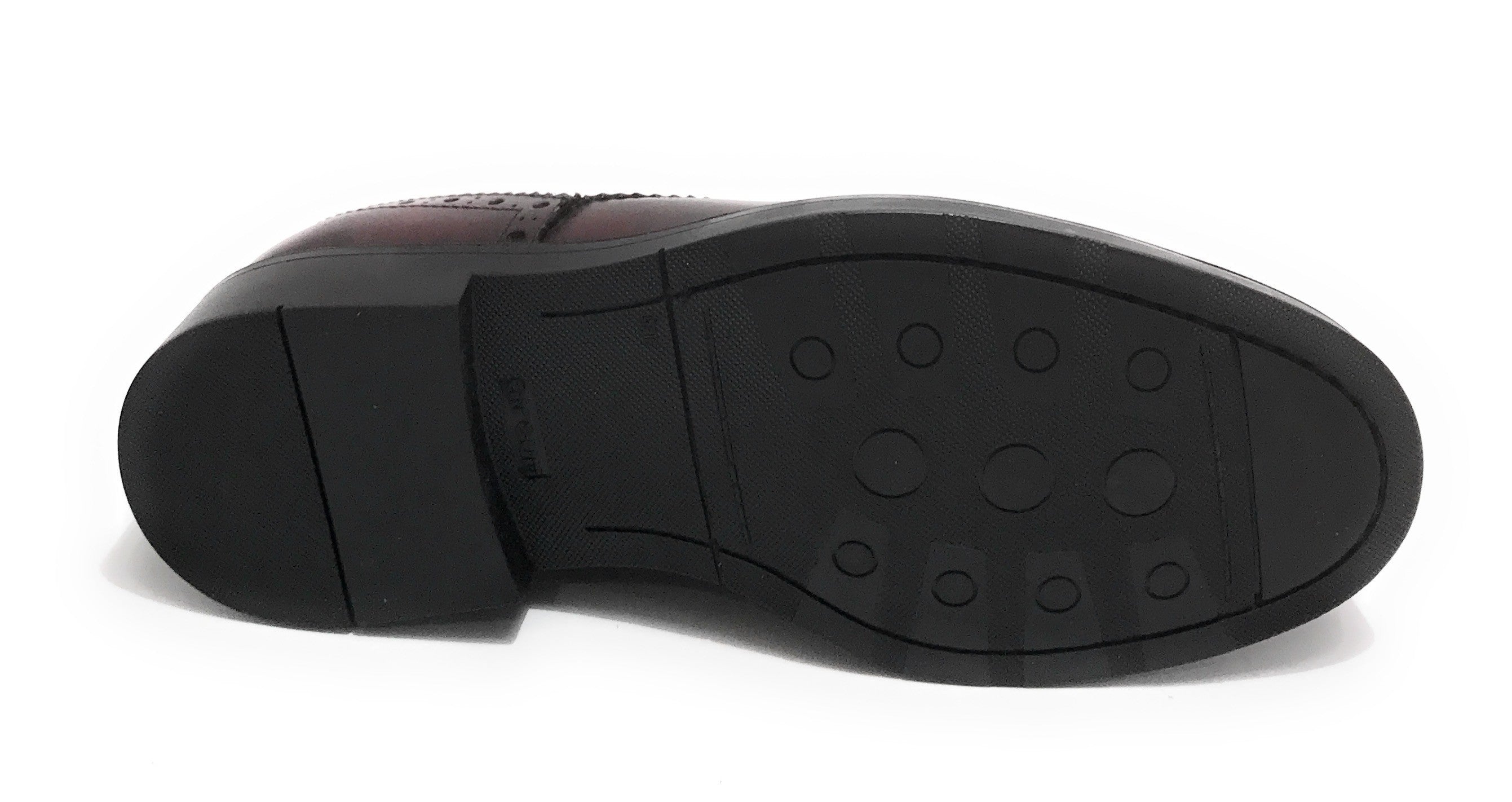 Scarpe uomo Elite francesina in pelle di vitello rosso bordeaux U22EL02