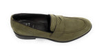 MOCASSINO UOMO ANTICA CUOIERIA MOD. AMALFI PELLE SCAMOSCIATA VERDE FORESTA US19AC05