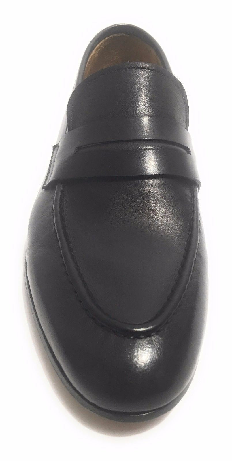 SCARPE UOMO BEN.TER MOCASSINO NERO BANDINA  FONDO CUOIO FATTE MANO US17BT12
