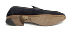 Scarpe Ton Goût mocassino in pelle scamosciata/ montone colore blu uomo US19TG04