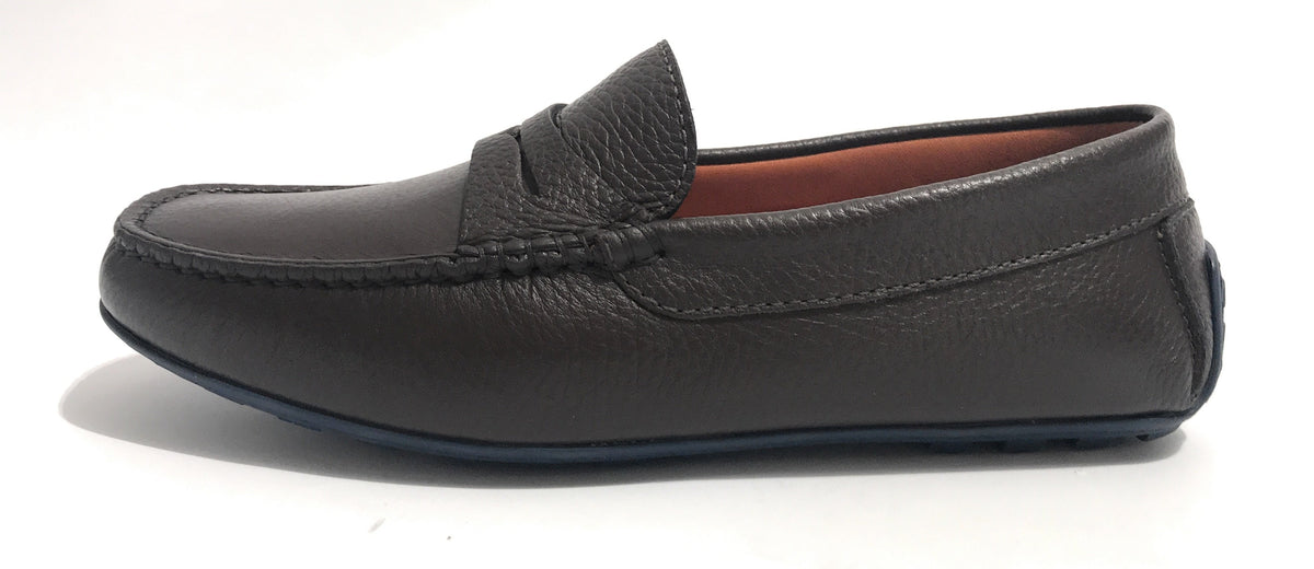 SCARPE UOMO ELITE MOCASSINO TUBOLARE IN PELLE DI CERVO COLORE TESTA DI MORO U20EL04